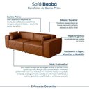 Ver imagem 4 de Conjunto Sofá 260cm e Puff 100cm Baobá CabeCasa MadeiraOriginals Cobre Courino Coffe