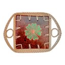 Ver imagem 1 de Bandeja Rattan e Ceramica Floral Pintada a Mao Indonesia 10