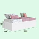 Ver imagem 3 de Cama Box Infantil/juvenil Articulável Solteiro Duda Branco