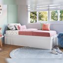 Ver imagem 1 de Cama Box Infantil/juvenil Articulável Solteiro Duda Branco