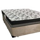 Ver imagem 5 de Cama Box Casal Suede + Colchão Ortobom Iso Dupla Face 60x138x188 Bege