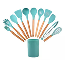 Ver imagem 3 de Kit 12 Utensílios Pequeno Cozinha Moderno Verde