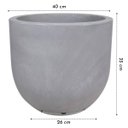 Ver imagem 6 de Vaso Decô Baixo (40x35) Antique Cimento Vasart