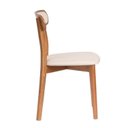 Ver mais imagens de Kit 4 Cadeiras Madeira Maciça Ceci CabeCasa MadeiraOriginals Linho Off White/Trama