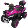 Mini Quadriciclo Moto Elétrica Criança Infantil Bateria 6V Luz Som Bivolt Rosa Brinqway BW-129 RS - 1