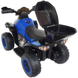 Mini Quadriciclo Moto Elétrica Criança Infantil Bateria 6v Luz Som Bivolt Azul Brinqway Bw-129 Az - 3