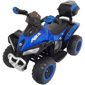 Mini Quadriciclo Moto Elétrica Criança Infantil Bateria 6v Luz Som Bivolt Azul Brinqway Bw-129 Az