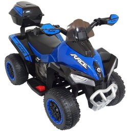Mini Quadriciclo Moto Elétrica Criança Infantil Bateria 6v Luz Som Bivolt Azul Brinqway Bw-129 Az - 2