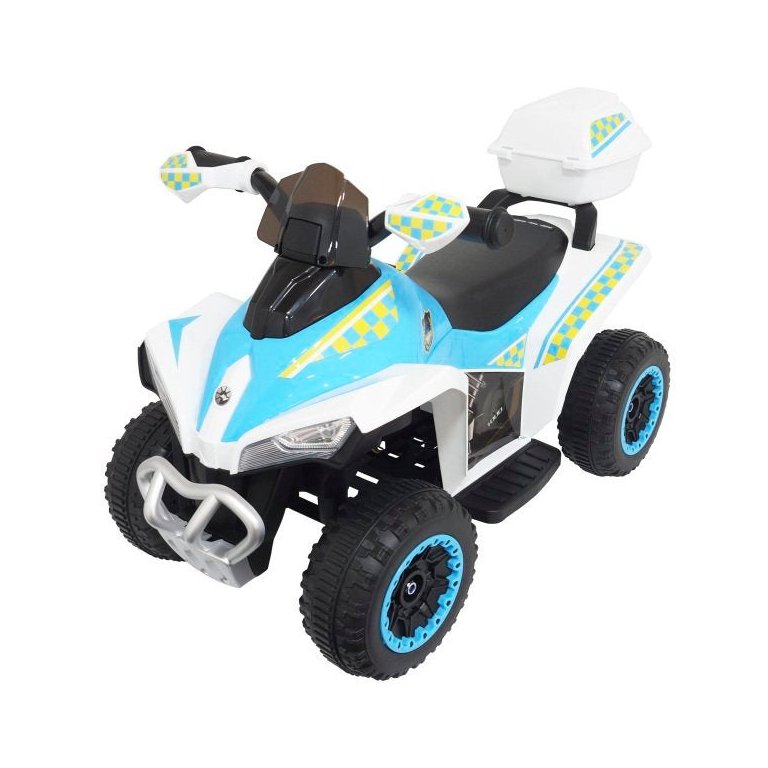 Mini Quadriciclo Moto Elétrica Criança Infantil Bateria 6V Luz Som Bivolt Branco Brinqway BW-129