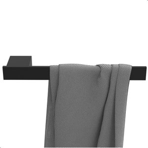 Porta Toalha de Rosto Dupla Fixação Parede Preto F.master