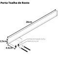 Ver imagem 6 de Porta Toalha de Rosto Dupla Fixação Parede Preto F.master