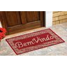 Tapete Sisal Entrada Porta 40x65cm Bem Vindo Vermelho Lancer - 2