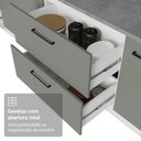 Ver imagem 4 de Balcão Agata 2 Gavetas MDP 80cm Branco e Cinza Madesa