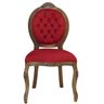 Kit 2 Cadeiras Clássica Medalhão Entalhada Estilo Antigo Vermelho Soberati Cadeira Medalhão Entalhad - 3