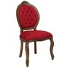 Kit 2 Cadeiras Clássica Medalhão Entalhada Estilo Antigo Vermelho Soberati Cadeira Medalhão Entalhad - 2