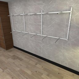 Arara de Roupas Closet Quarto com 22 Peças Cremalheira 300x100 Cm Cor Branco Modelo Clst1b397 - 2