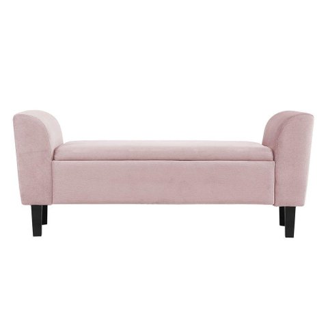 Recamier Bau Malibu 1,40m Suede Rosa Bebe - Inova Decor
