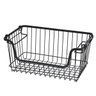 Cesto Aramado Multiuso Preto Fosco Empalhável Retangular - 2