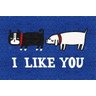 Tapete Capacho 60x40cm - I Like You Dogs - 1