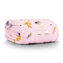 Ver imagem 1 de Manta Cobertor Lutti Solteiro Infantil 220g/m² 2,20x1,50m Fofinha Não Desbota Foxy Raposinha Rosa