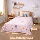 Ver imagem 3 de Manta Cobertor Lutti Solteiro Infantil 220g/m² 2,20x1,50m Fofinha Não Desbota Foxy Raposinha Rosa