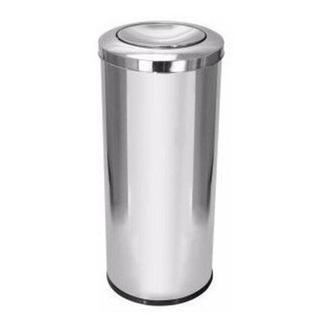 Lixeira Aço Inox 22 Litros Tampa Meia Esfera
