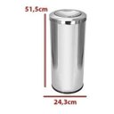 Ver imagem 2 de Lixeira Aço Inox 22 Litros Tampa Meia Esfera