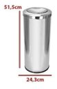 Ver imagem 2 de Lixeira Aço Inox 22 Litros Tampa Meia Esfera