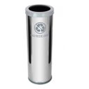 Ver imagem 1 de Lixeira Em Aço Inox Com Tampa Meia Esfera Plástica 30 Litros