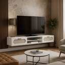 Ver imagem 1 de Rack Suspenso Santorini 180cm Design Moderno Tv até 65 Branco