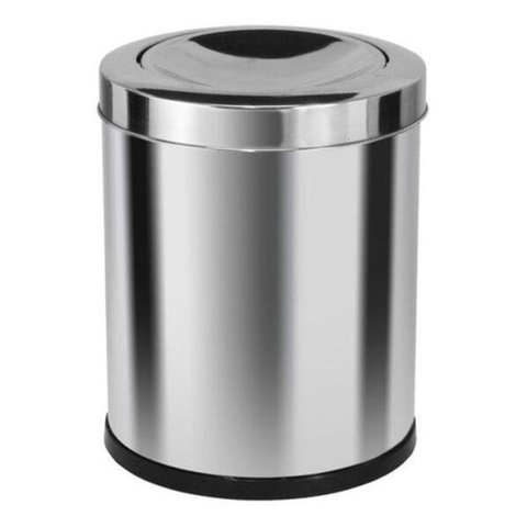 Lixeira Emaço Inox Com Tampa Meia Esfera 22 Litros