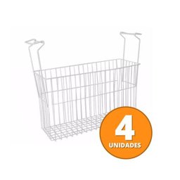 KIT - Freezer Horizontal Tampa de Vidro 144 litros Nf20 - Metalfrio 127v + 4 Cestos Nextgen Branco - 9