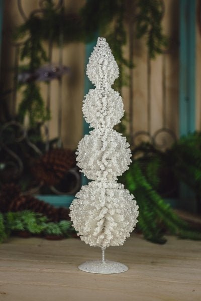 Árvore Natalina Decorativa Branca 60cm