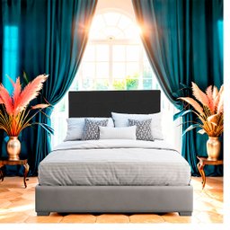 Cabeceira Casal Cama Box Estofada Virginia 140 Cm Veludo - 2