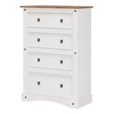 Ver imagem 1 de Cômoda Branco 4 Gavetas Madeira Maciça:branco