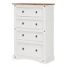 Cômoda Branco 4 Gavetas Madeira Maciça:branco - 1
