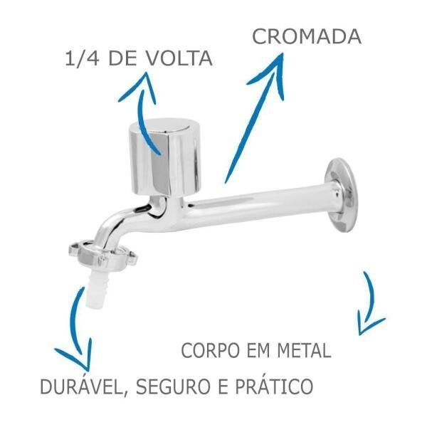 Torneira Cozinha Oliveira 1158 C-40 De Parede Fixa Com Bico - 4