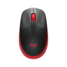 Mouse Padrão Sem Fio Receptor USB Logitech Preto/Vermelho - 6