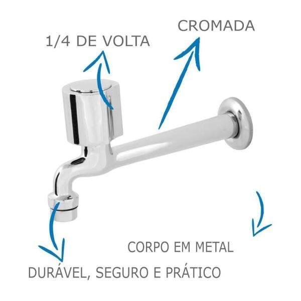 Torneira Cozinha Oliveira 1158 C-40 Parede Fixa Com Arejador - 4