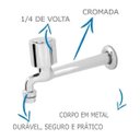Ver imagem 4 de Torneira Cozinha Oliveira 1158 C-40 Parede Fixa Com Arejador