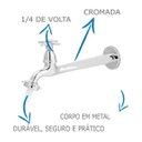 Ver imagem 4 de Torneira Cozinha Oliveira 1158 C-23 Parede Fixa Com Bico 1/4