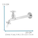 Ver imagem 5 de Torneira Cozinha Oliveira 1158 C-23 Parede Fixa Com Bico 1/4