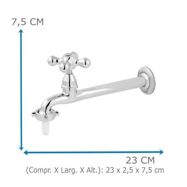 Torneira Cozinha Oliveira 1158 C-52 De Parede Fixa Com Bico - 5