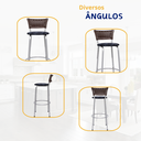 Ver imagem 4 de Kit 3 Bancos Alto Tamborete para Balcão Junco Argila Àrea de Lazer Ilha Bancada bar Churrasqueira