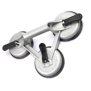 Ventosa Sucçao Tripla 150kg Ceramica Vidro Espelho Ferro Marmore Transporte Resistente Seguro Alavan