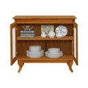 Ver imagem 5 de Bancada Barbearia em Madeira Maciça Deltan 2 Portas em Telinha - Castanho