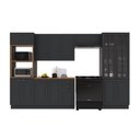 Ver imagem 2 de Cozinha Modulada Completa Americana 100% MDF 350cm com Rodapé Provence Multimóveis Crink-CPL010