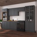 Ver imagem 1 de Cozinha Modulada Completa Americana 100% MDF 350cm com Rodapé Provence Multimóveis Crink-CPL010