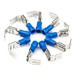 50un Kit Terminal Hermafrodita Macho Fêmea 1,5 a 2,5mm Azul - 7