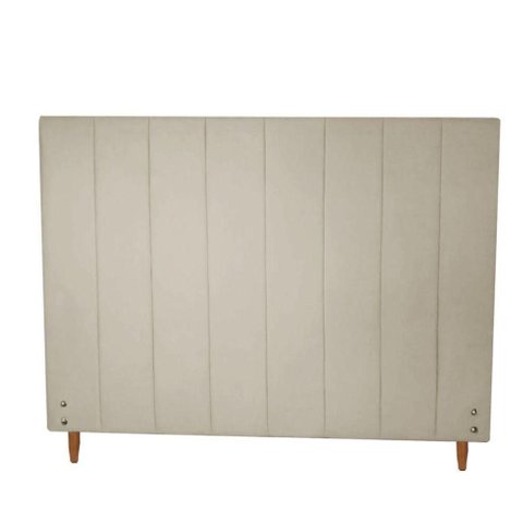Cabeceira Vitória para Colchão 1,93m para Colchão King Size Suede Bege - Aurora Line